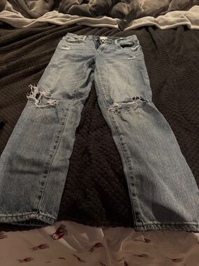 pistola Light Blue Distressed Boyfriend Jeans